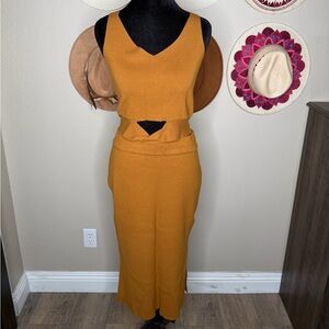 Mustard 2pc Sweater Skirt Set